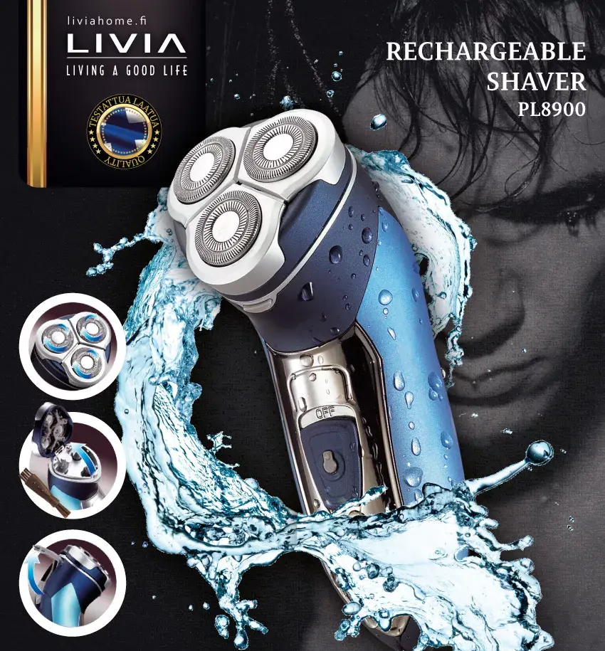 Livia PL8900 vīriešu rotācijas skuveklis Photo 3