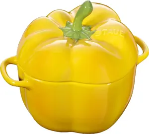 Staub Cocotte 40500-324-0 Ceramic, Paprika Yellow, round oven-to-table Dutch oven