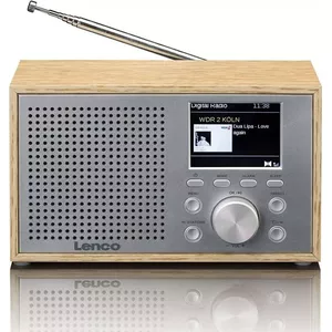 Tabletop DAB+/FM radio Lenco DAR-017 with Bluetooth and wooden housing