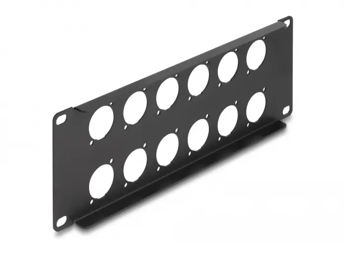DeLOCK 10" D-Type Patch Panel 12 Port 2U Black Photo 2