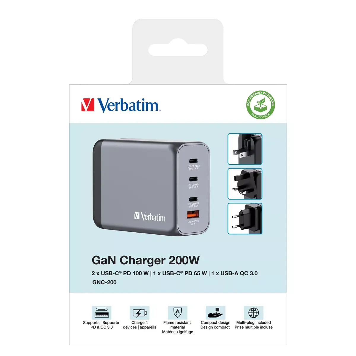 GaN lādētājs Verbatim GNC-200 200W Photo 7