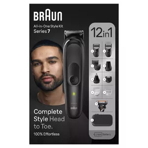 Matu griešanas mašīna Braun MGK7460 Black Lithium-Ion