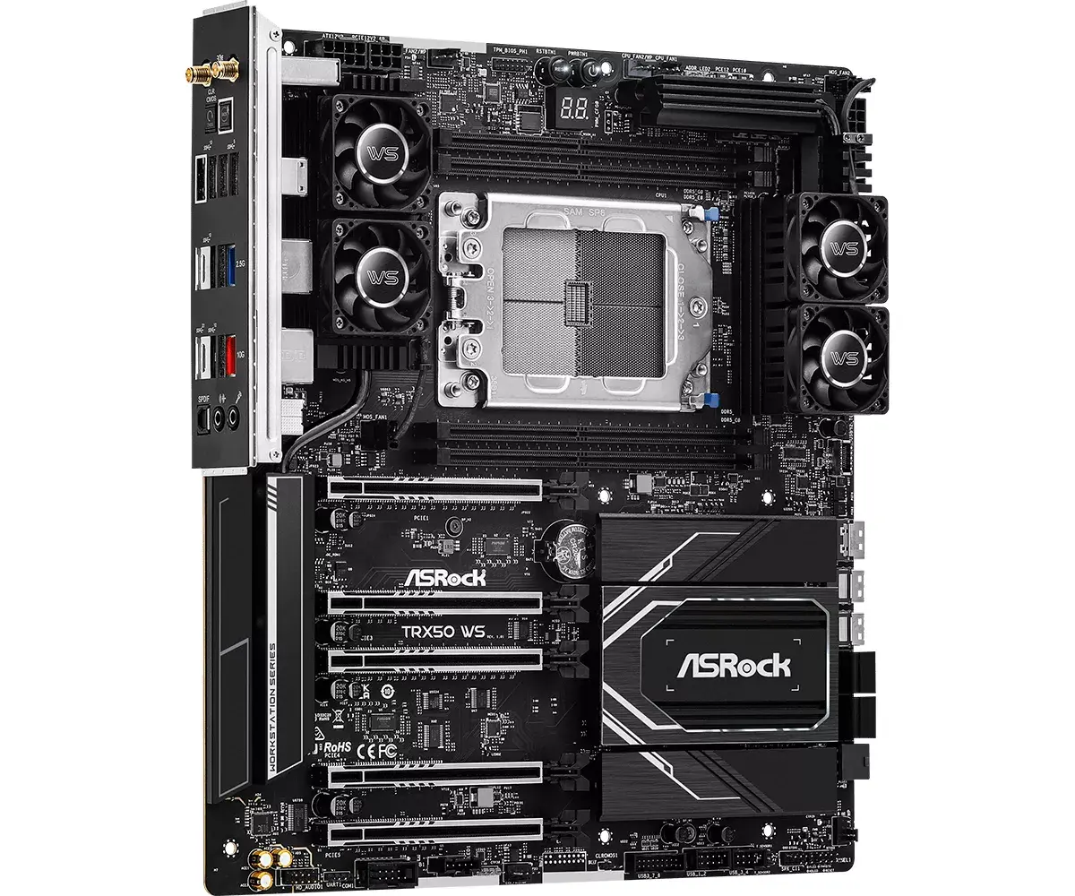ASRock TRX50 WS mātesplate — Socket sTR5 EATX Photo 4