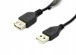 USB-A to USB-A Cable Accura 1.8 m, male to female, black