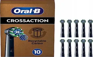 Replacement toothbrush heads BRAUN Oral-B Pro CrossAction — pack of 10 (frustration-free packaging)