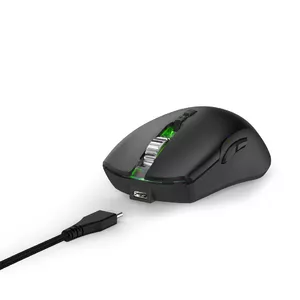 uRage Reaper 510 Spēļu pele Ambidextrous Optiskā 16000 DPI RF Wireless un USB Type-A Melna 9 pogas