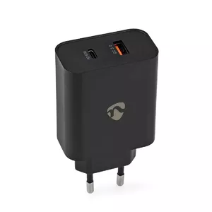 Wall charger Nedis WCPD65W130BK — indoor AC USB‑C fast charger, 100–240 V, 1x USB‑C, black