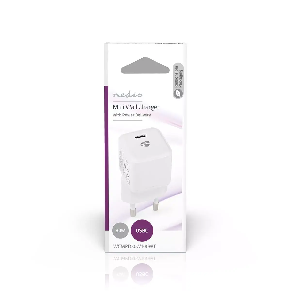 Nedis WCMPD30W100WT mobile charger 5V USB-C Photo 6