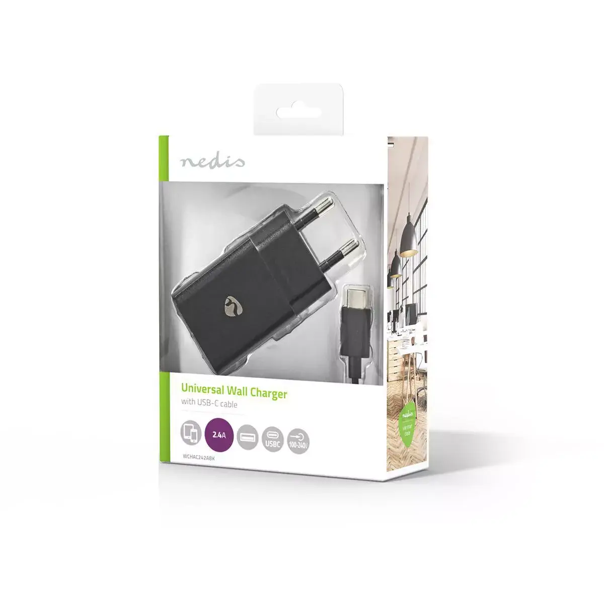 Nedis WCHAC242ABK indoor AC universal charger Photo 4