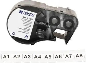 Лента для принтера этикеток Brady M4C-375-422 полиэстер черный на белом 9,53 мм x 7,62 м