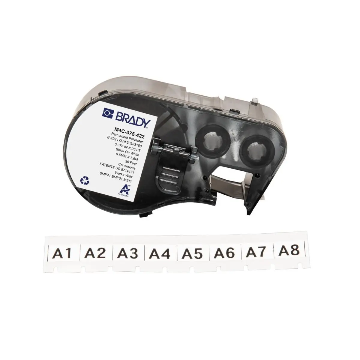Brady M4C-375-422 poliestera lente 9,53 mm Photo 3