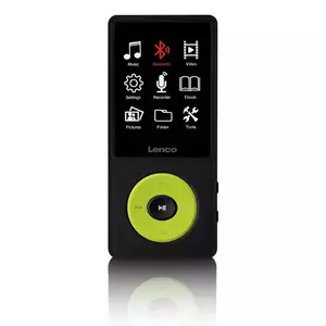 MP3 плеер Lenco Xemio-860GN 8 ГБ Черный Лайм LCD 18ч воспроизведения