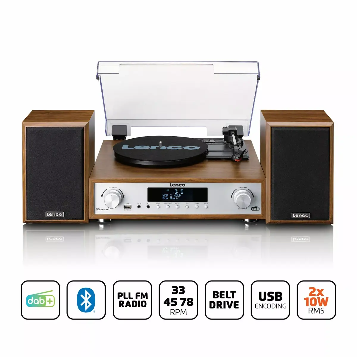 Jostu audio atskaņotājs Lenco MC-160WD Photo 3