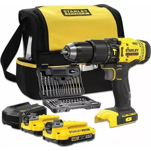 Stanley FATMAX V20 2x2Ah āmurs/urbjmašīna + piederumi 50el un soma SFMCD711DSA