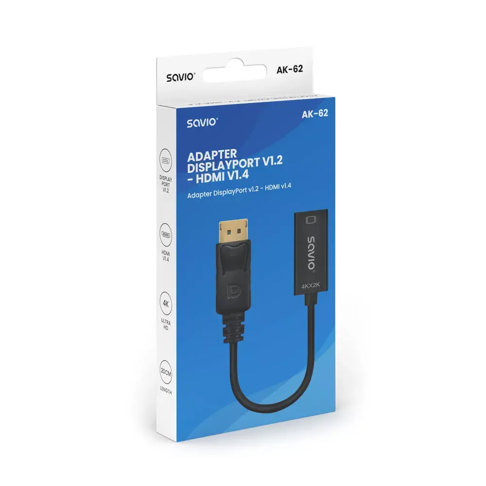 SAVIO DisplayPort → HDMI адаптер AK-62 Photo 4