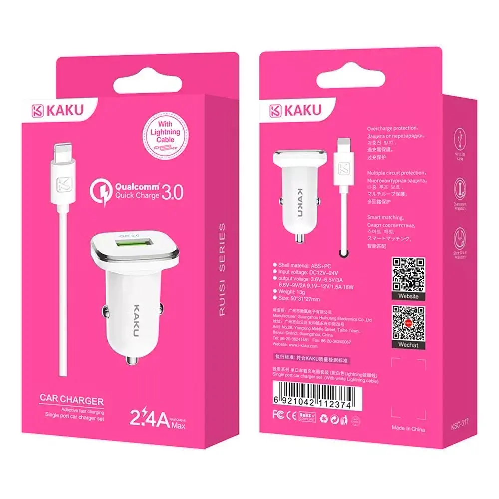 iKAKU KSC-317 Universal Car Charger QC 3.0 18W Photo 2