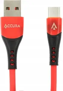 USB-A to USB-C Cable Accura ACC2286, 5V/2A, 1.0 m, red