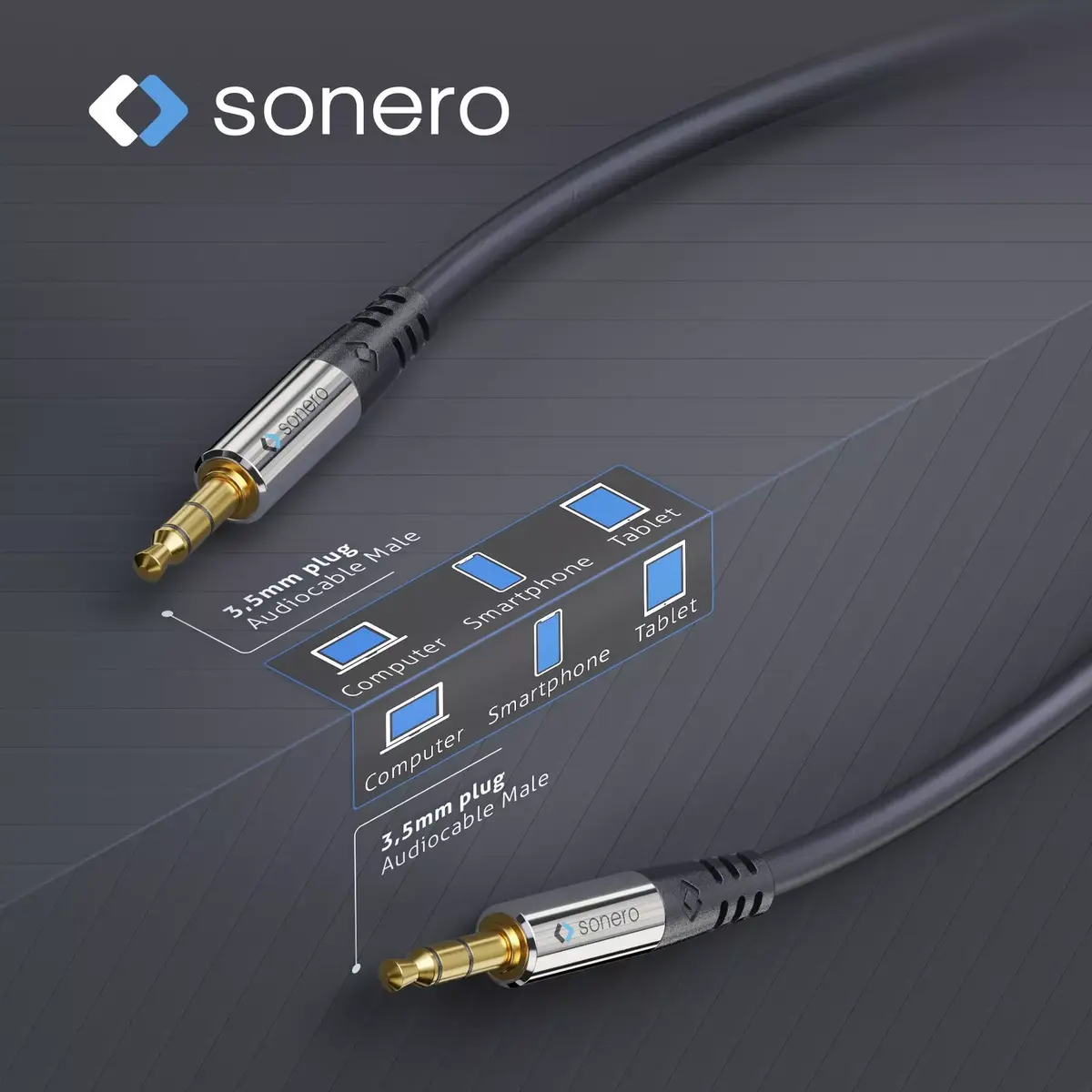 Sonero 3.5mm audio kabelis 10.0m Photo 3