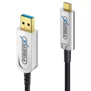 FiberX FX-I630-007 USB cable 7 m USB 3.2 Gen 1 USB C USB A Black Silver