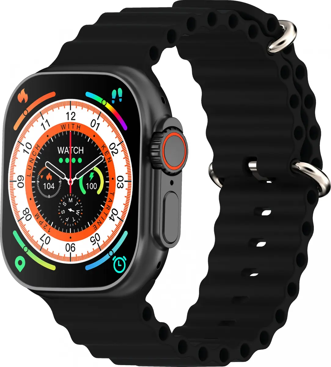 Kiano Watch Solid melns viedpulkstenis, 5901821998468