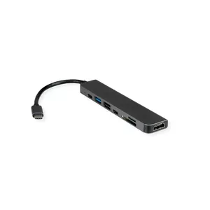 Datora doks VALUE 12.99.1136 Vadu USB 3.2 Gen 2 Type-C Melns Pelēks