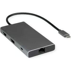 VALUE USB-C Dock HDMI+DP+GbE+ 2xA+ 1xC+ PD 4K60 - Digital/Data - Digital/Display/Video - Network (12.99.1139)