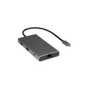 Datora doks VALUE 12.99.1139 Vadu USB 3.2 Gen 1 Type-C Melns Pelēks