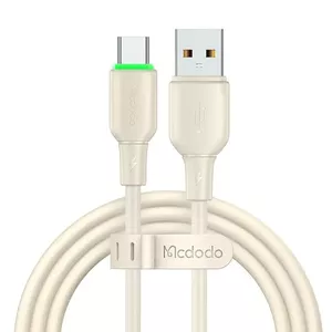 USB-uz USB-C kabelis Mcdodo CA-4750 ar LED apgaismojumu 1,2 m (bēšs)