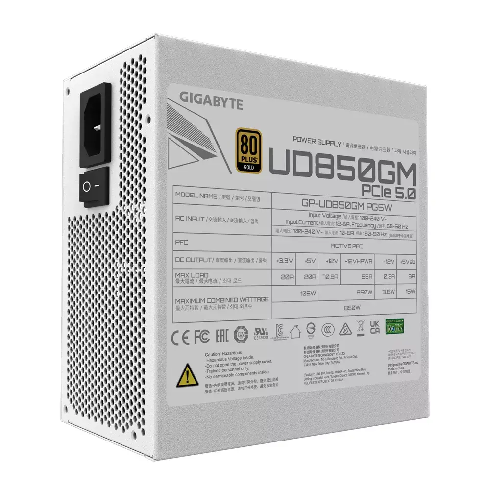 Блок питания GIGABYTE UD850GM PG5W Photo 2