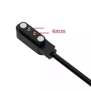 iWear CH2 Universāls USB 1m Vada Lādētājs Viedajam Pulkstenim 2-pin 4mm magnētisks