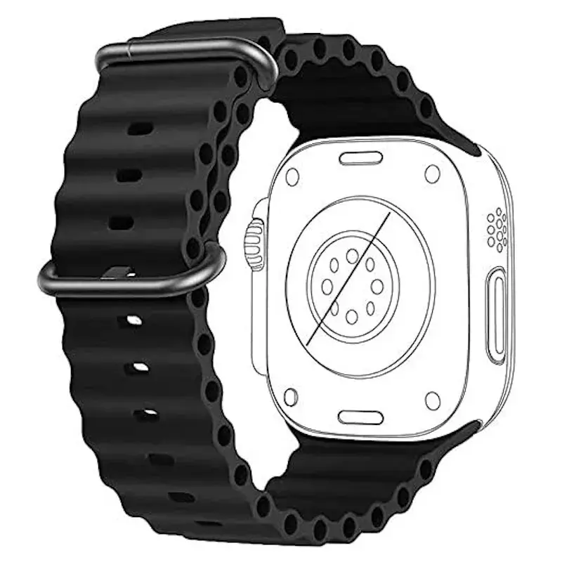 iWear S1 Grooved Soft Silicone 20mm Apple Watch Strap Photo 3