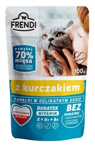 Mitrā kaķu barība Frendi Gabaliņi mērcē