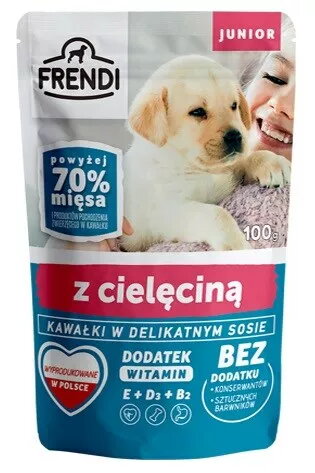 Mitrs barības produkts kucēniem Frendi gabaliņi