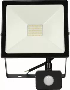 Floodlight ORNO ALLED 30W with PIR sensor, 2400 lm, IP44, 4000K, aluminium and glass
