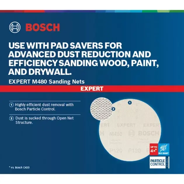 Sanding sheets Bosch Expert M480 150 mm K240 Photo 2