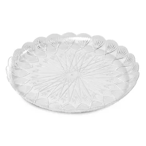 Plastic trays set of 3 Guardini 27 cm transparent – serving trays, nestable, lightweight