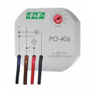 Time relay FF PO-406 with delayed off function, 230 V AC, 10 A