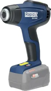 Rapid RX1000 Hot Air Gun 18V Battery Pistol Handle LCD Display 30-550 °C