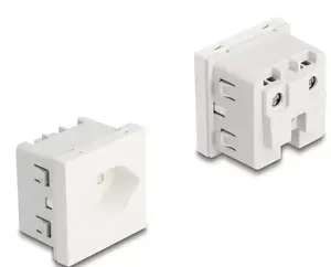 Grounded Power Socket DELOCK Easy 45 T13 Switzerland 45×45 mm, 250 V / 10 A, white