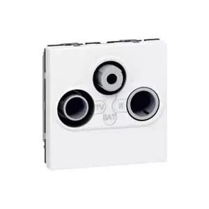 Socket Outlet Legrand SAT + TV + Radio White 2 Modules