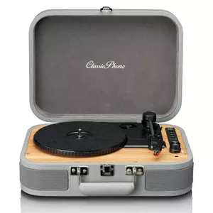 Turntable suitcase Lenco TT-116GR portable vinyl player with Bluetooth 5.0, USB, AUX, built-in speakers, 4W, supports 7/10/12-inch records