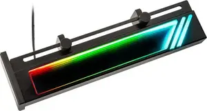 GPU support bracket Kolink Core Pro Aluminium with ARGB infinity mirror effect, height-adjustable, supports up to two GPUs, black