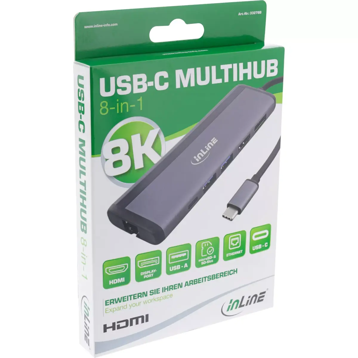 USB-C Multihub InLine 100W 33278B Photo 7