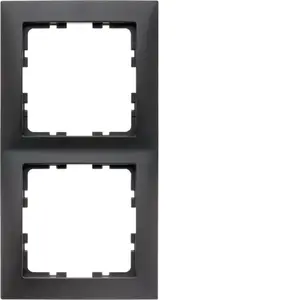 Wall plate / switch cover berker 10129949, anthracite thermoplastic, screwless, pack of 10