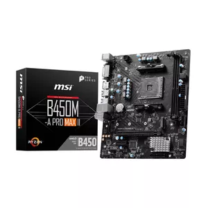 MSI B450M-A PRO MAX II mātes plate AMD B450 Ligzda AM4 mikro ATX