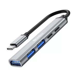 Sandberg USB-C на 3xUSB-A+2xUSB-C SAVER USB 3.2 Gen 1 Серый Алюминий