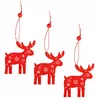 Springos CA0654 Decorative Wooden Ornaments Set of 3 Photo 2