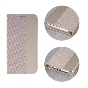 Protective book case Riff for Xiaomi Redmi 10C Gold, folio-style cover