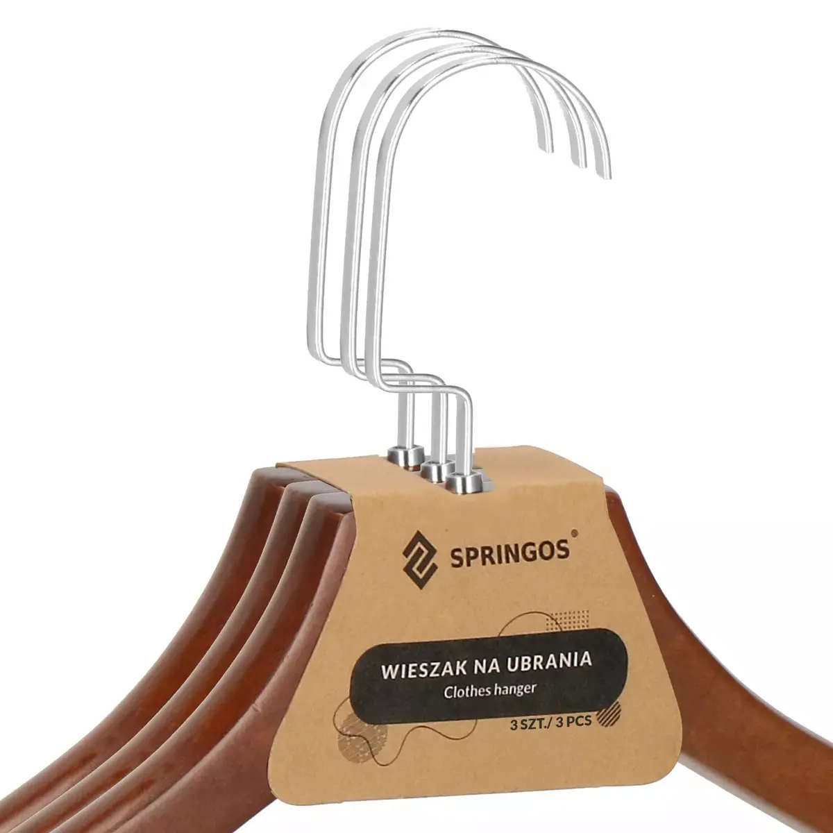 Wooden hanger Springos HG0048 Photo 2