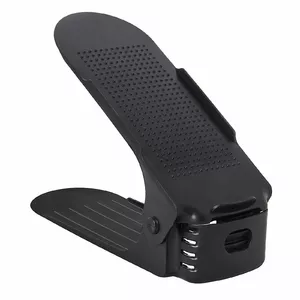 Wall-mounted or freestanding shoe holder Springos HA3010 black — compact storage for up to 6 pairs